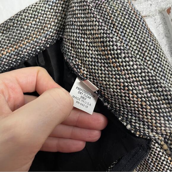 Vintage 70s 80s Royce Ltd New York Tweed Skirt and Double-Breasted Blazer Set 12 - Picture 10 of 16